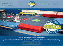 Tablet Screenshot of metrogymnastics.com